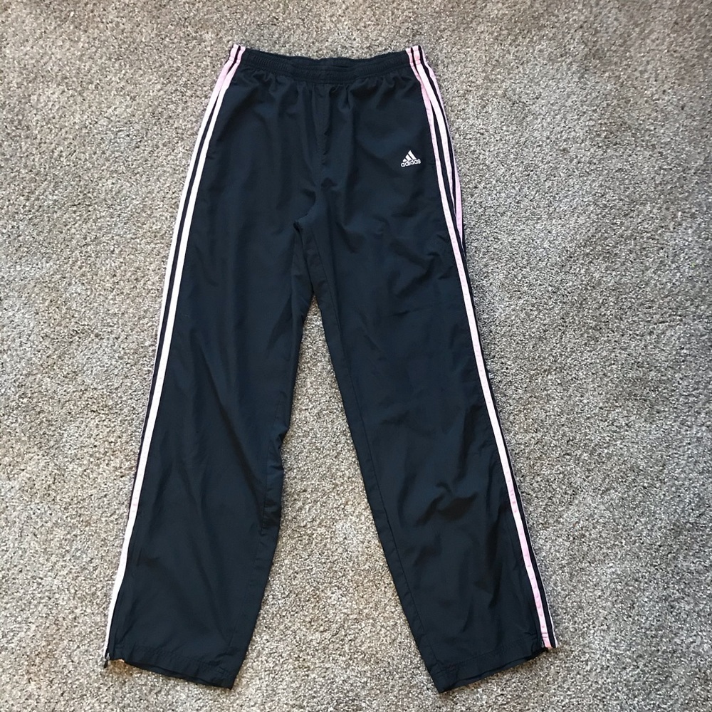 Adidas Track Pants - Black & Pink